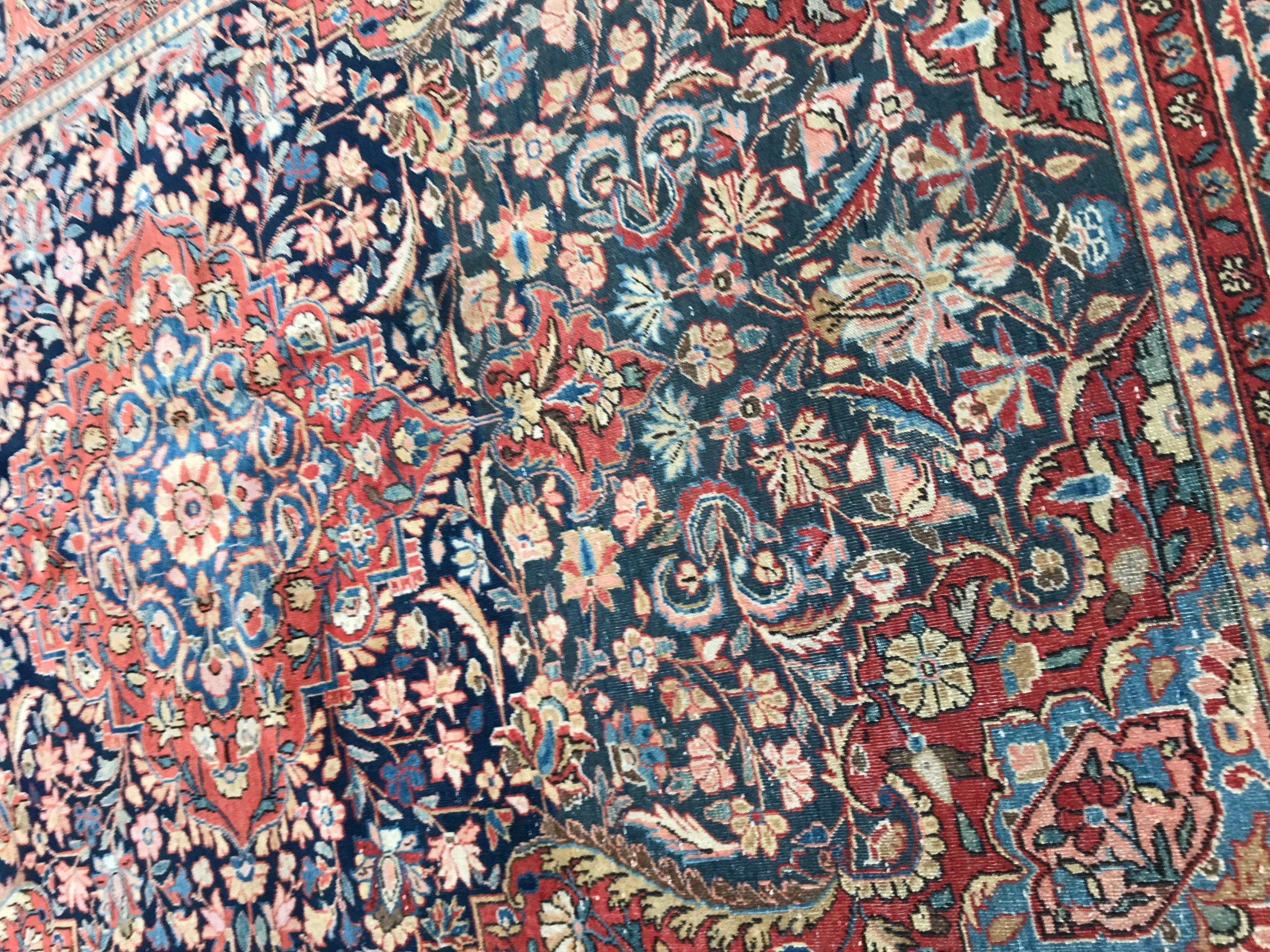 Beautiful Antique Kashan Rug For Sale 2