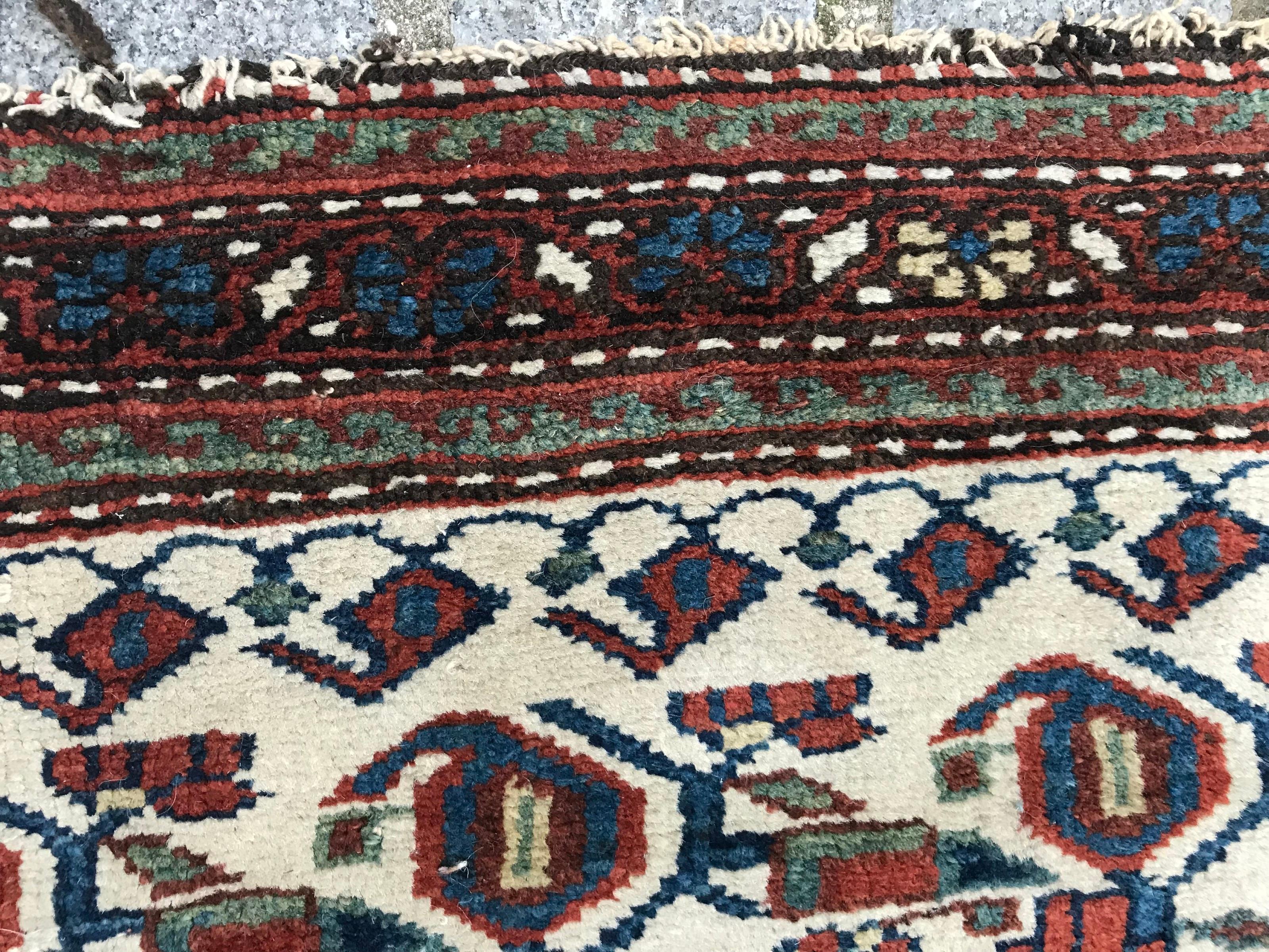 19th Century Beautiful Antique Kurdish Malayer Rug For Sale