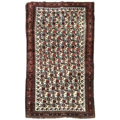 Magnifique tapis ancien kurde Malayer