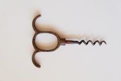 Beautiful Antique late 19th C. Finger Pull Iron Corkscrew