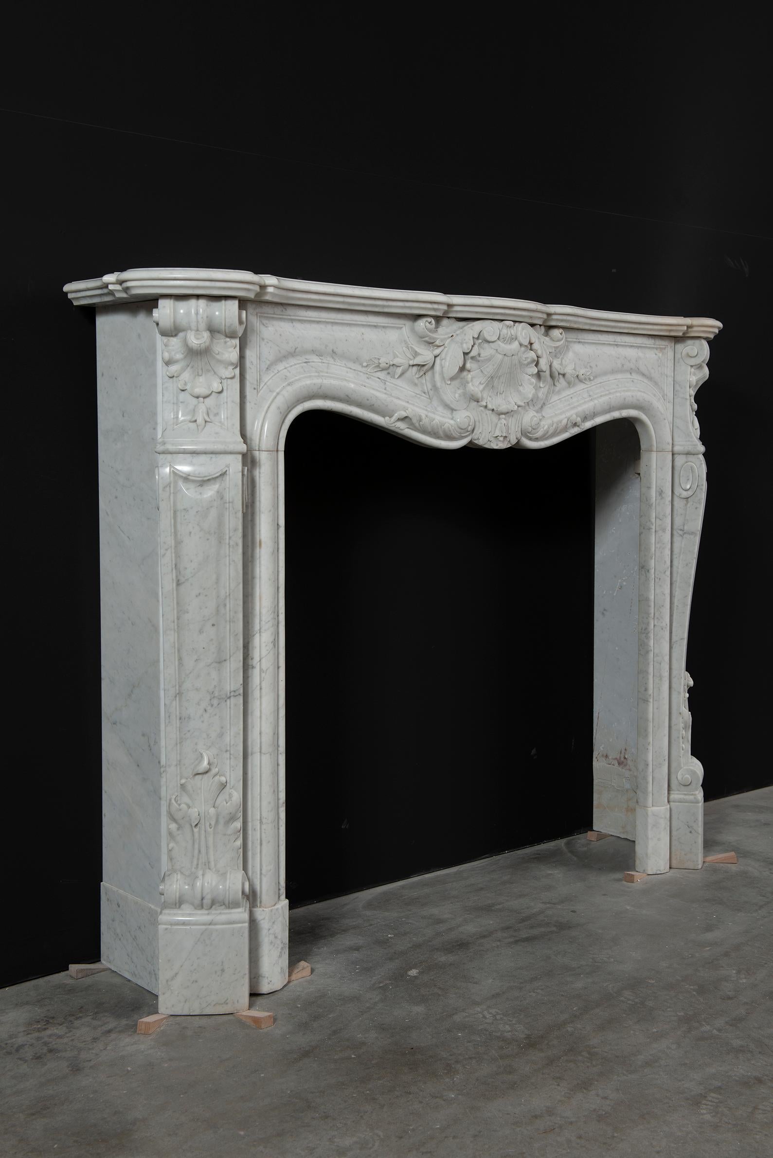 19th Century Beautiful Antique Louis XV Fireplace Mantel