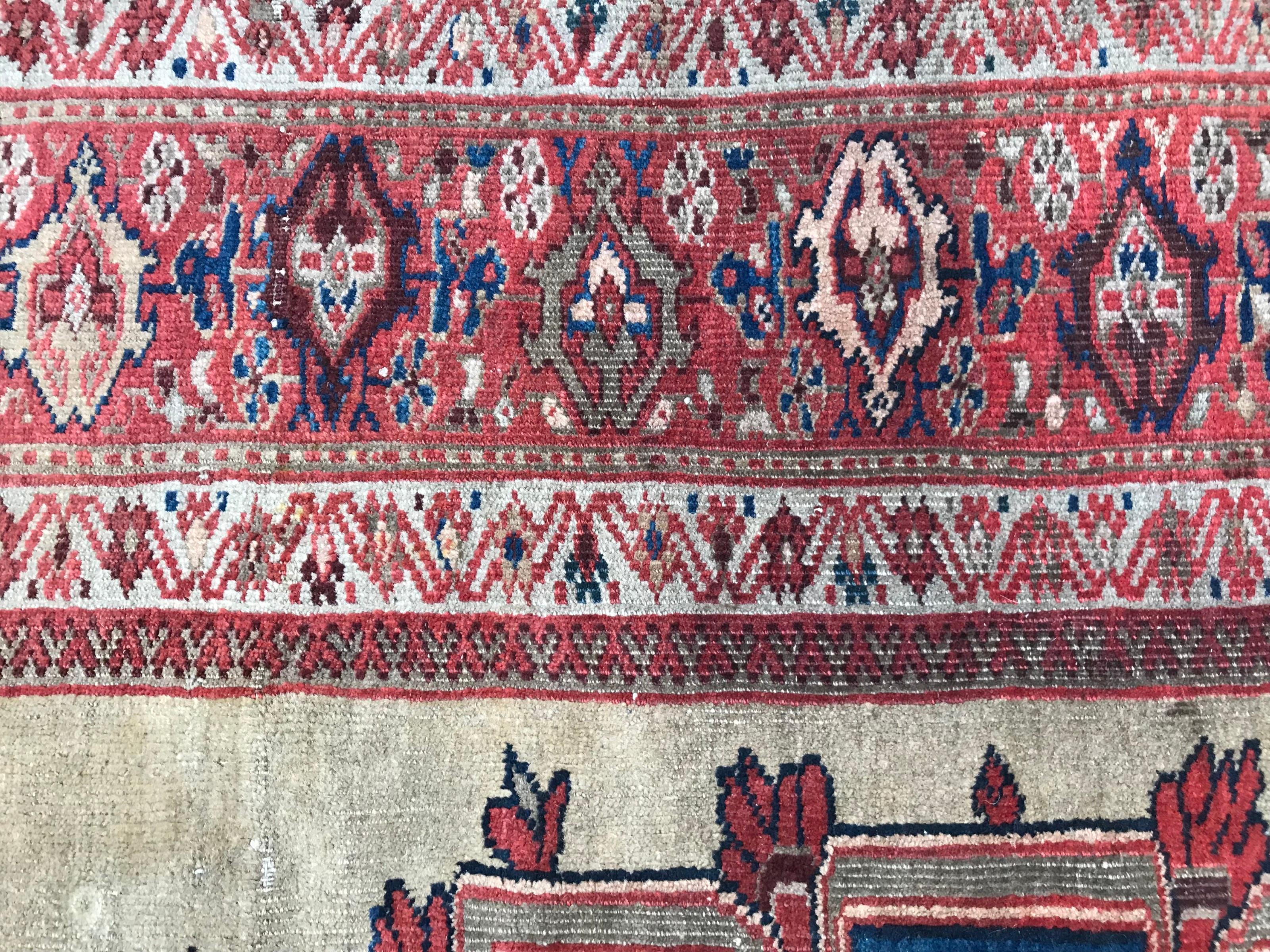 Beautiful Antique Mahal Rug For Sale 8