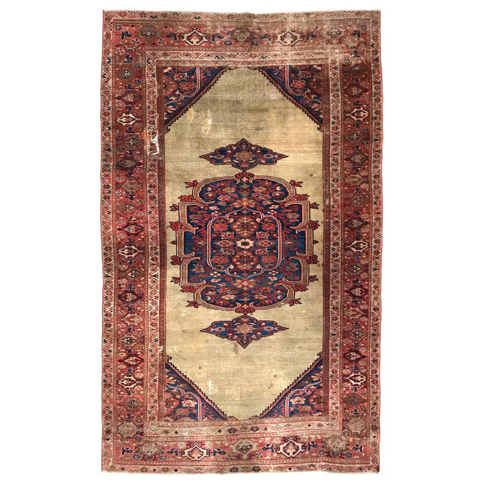 Rustic Antique Faded Persian Mahal Rug, Weathered Beauty Meets Timeless ...