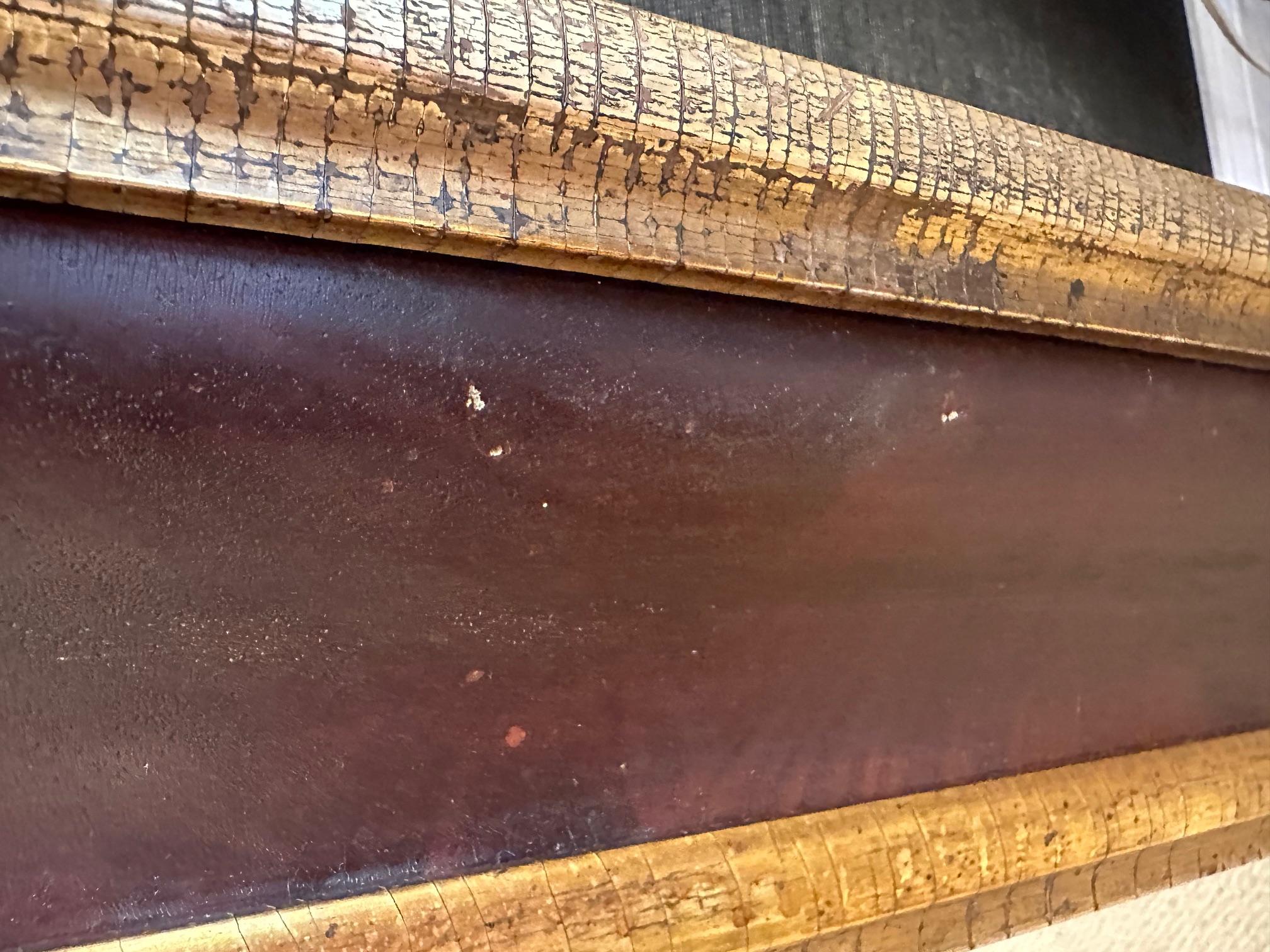 Beautiful Antique Mahogany & Gilded Mirror For Sale 2