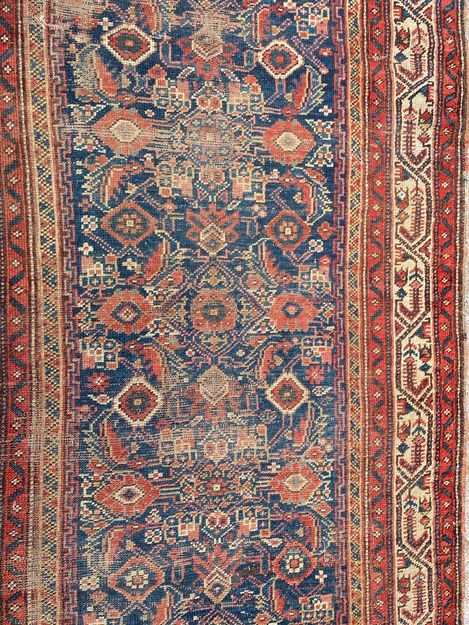 Hand-Knotted Beautiful Antique Malayer Runner For Sale