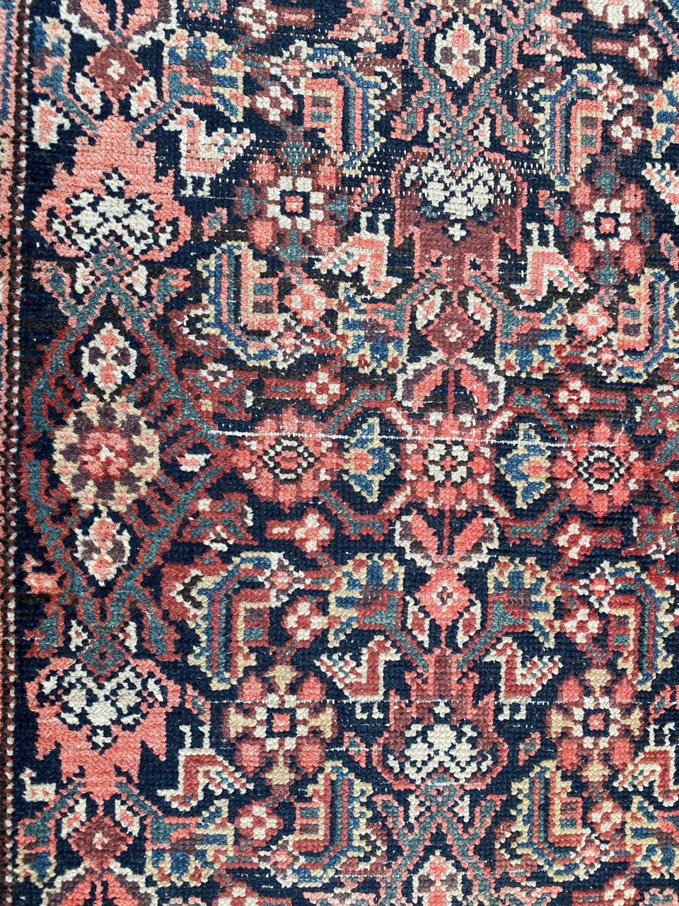 Hand-Knotted Bobyrug’s Beautiful Antique Malayer Runner For Sale