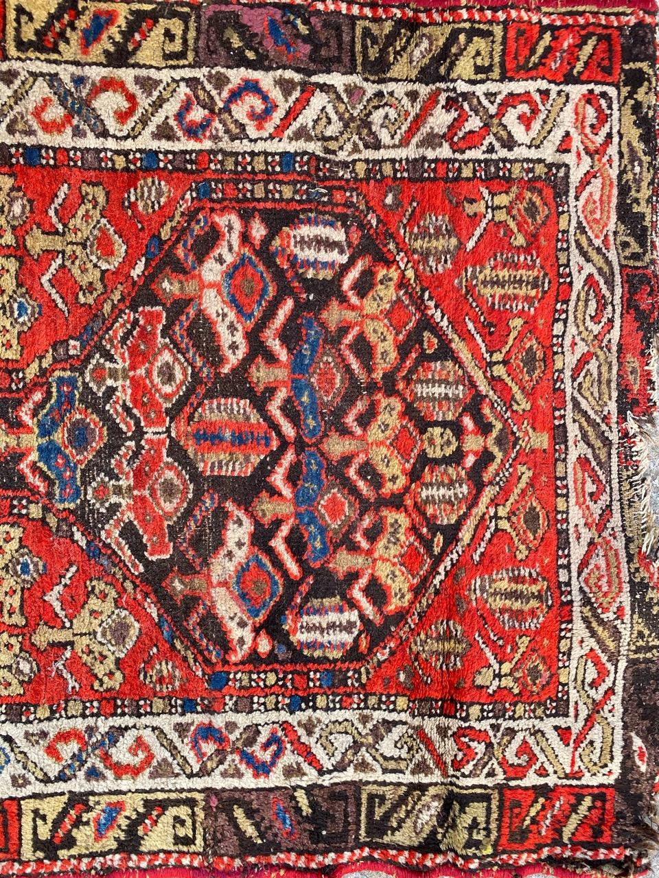 Beautiful Antique Malayer Runner In Fair Condition For Sale In Saint Ouen, FR