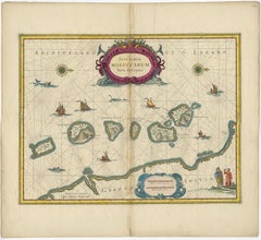 Beautiful Antique Map of the Moluccas or Spice Islands, Indonesia, ca.1650