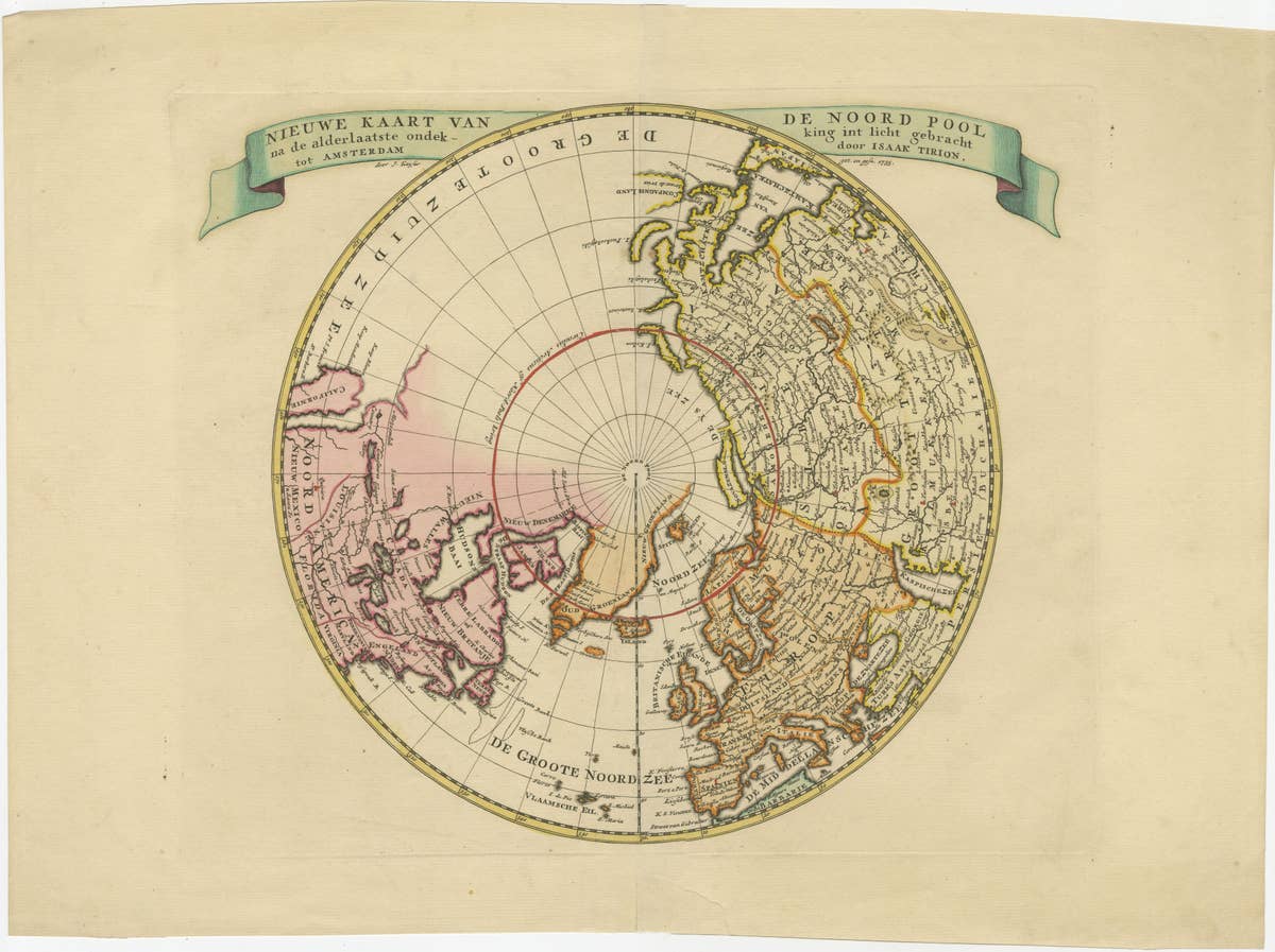 Greenland and California as an Island – Antique Northern Hemisphere Map, ca.1750
