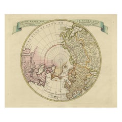 Bellissima mappa antica dell'emisfero settentrionale con la California come isola