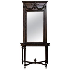 Magnifique miroir ancien:: 19ème siècle
