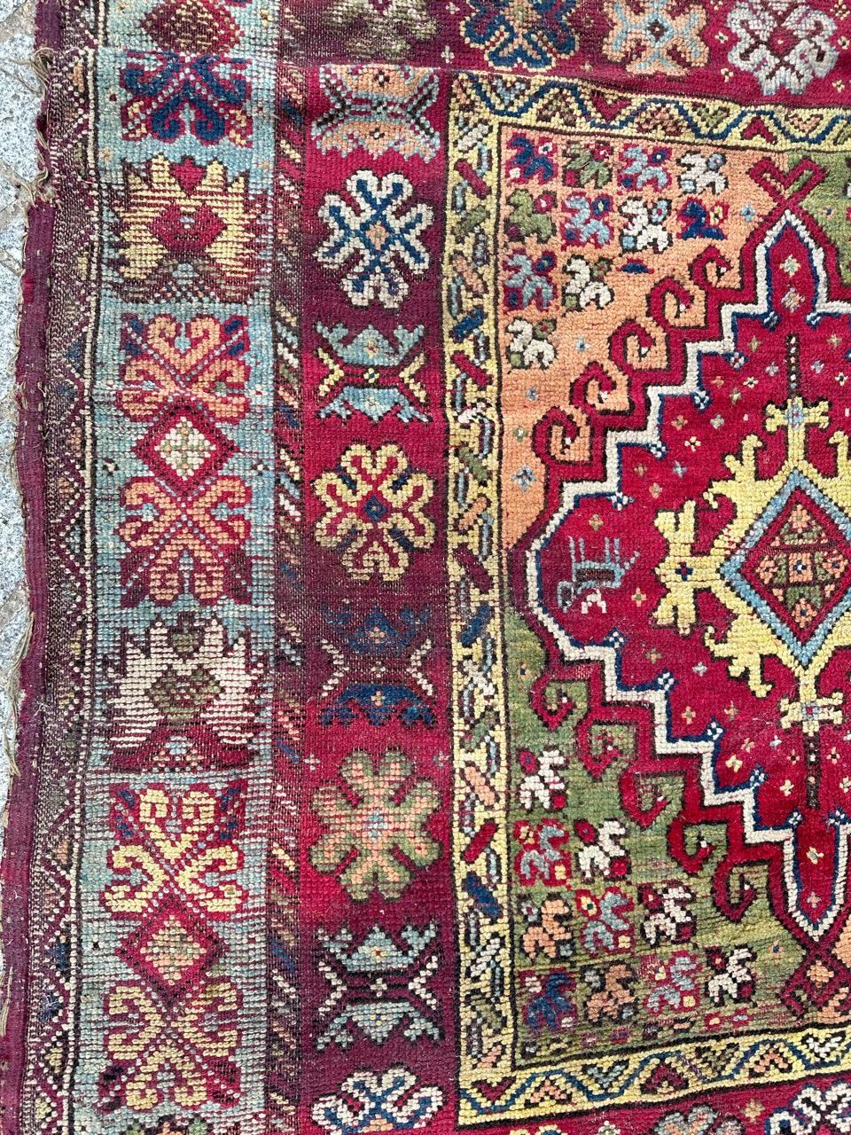 Bobyrug's Schöner antiker marokkanischer Rabat-Teppich  (19. Jahrhundert) im Angebot