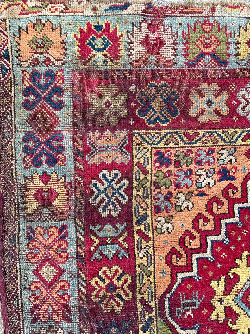 Bobyrug's Schöner antiker marokkanischer Rabat-Teppich  (Wolle) im Angebot