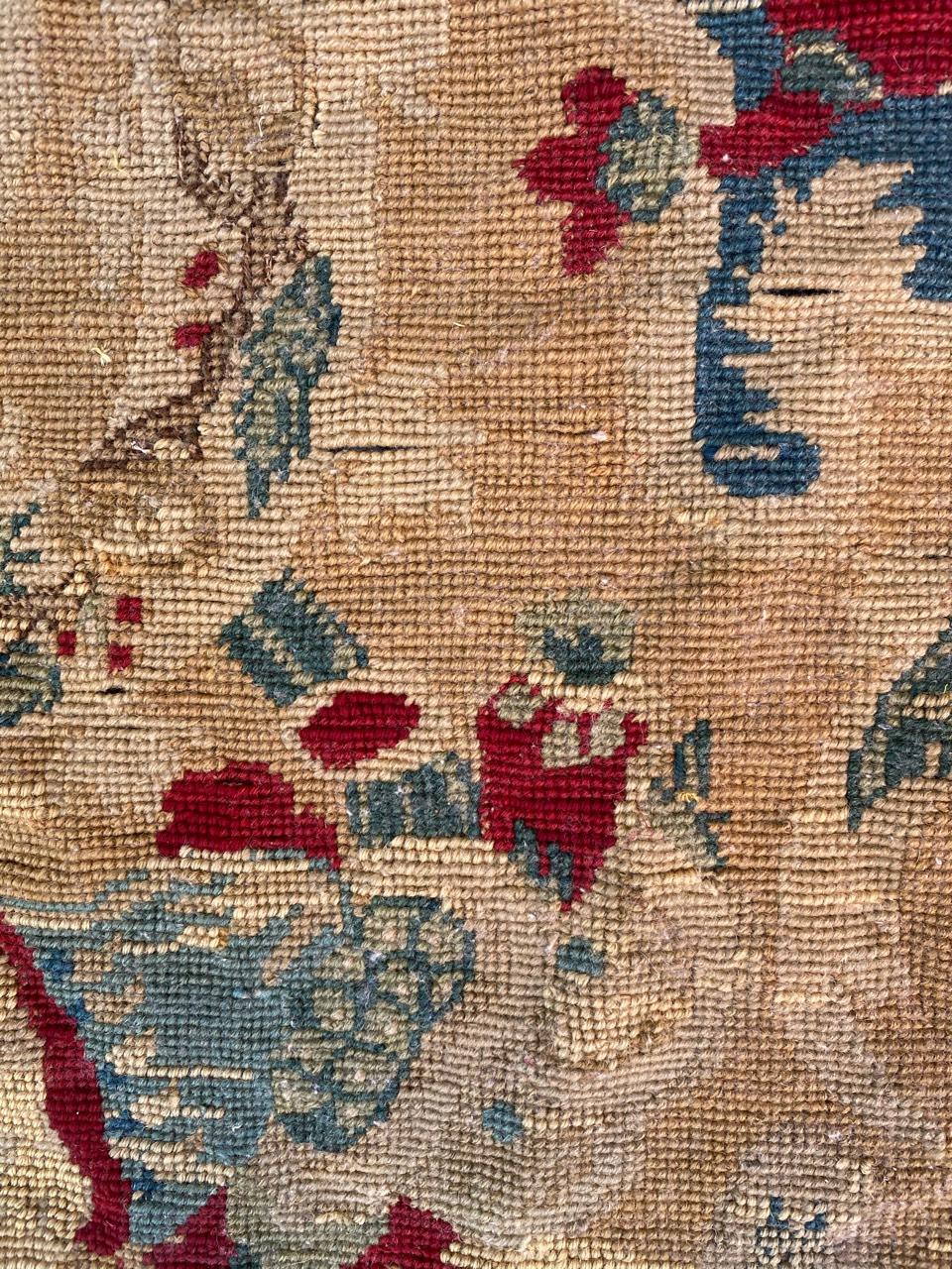 Beautiful Antique Needlepoint Tapestry In Good Condition For Sale In Saint Ouen, FR