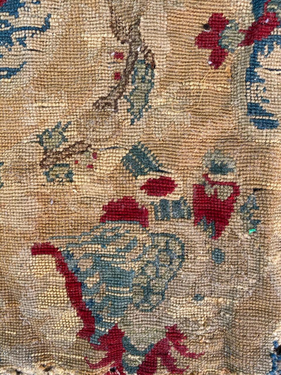 Magnifique tapisserie ancienne en broderie à l'aiguille Bon état - En vente à Saint Ouen, FR