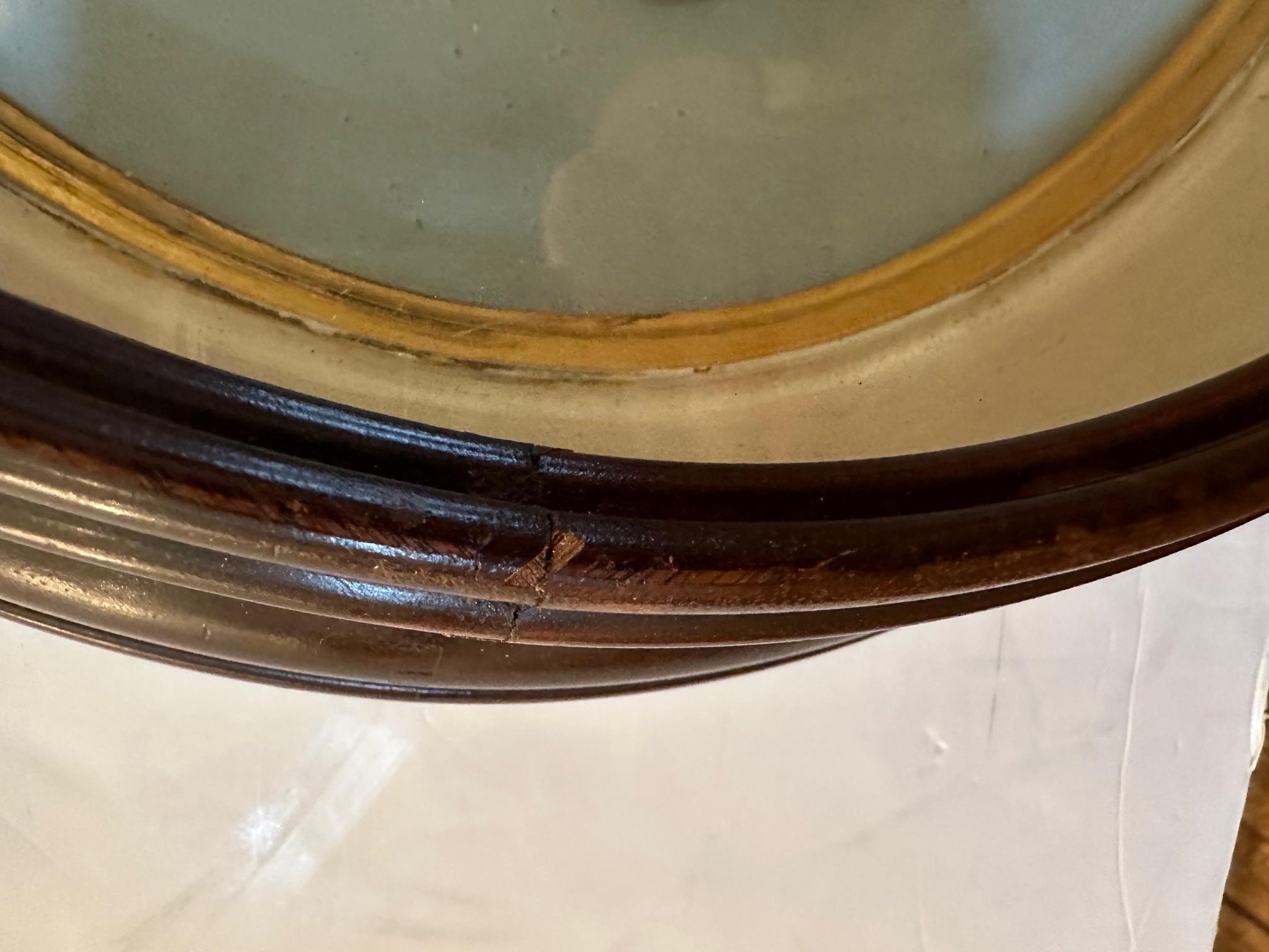 Schöne antike ovale Muschel-Schirmschachtel Diorama (amerikanisch) im Angebot