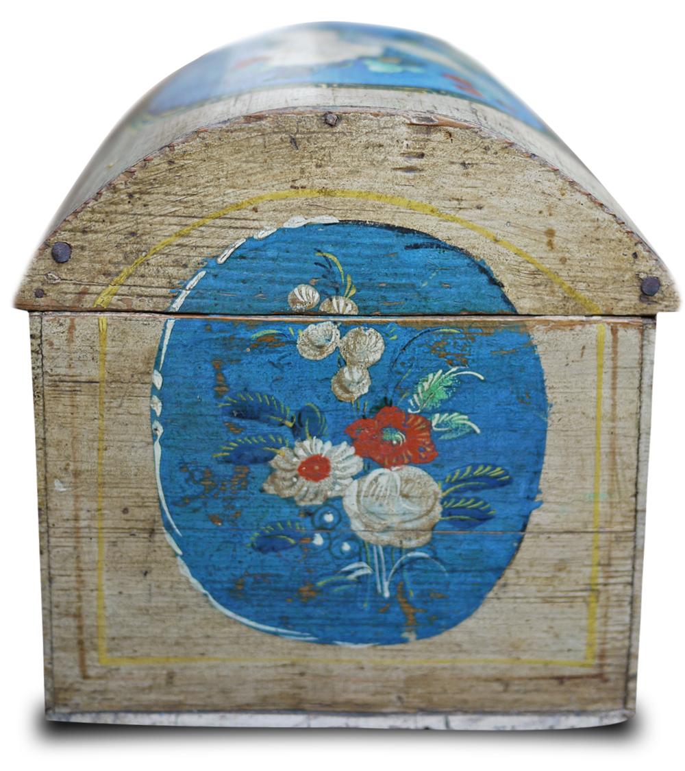 19th Century Beautiful Antique Painted Table Box