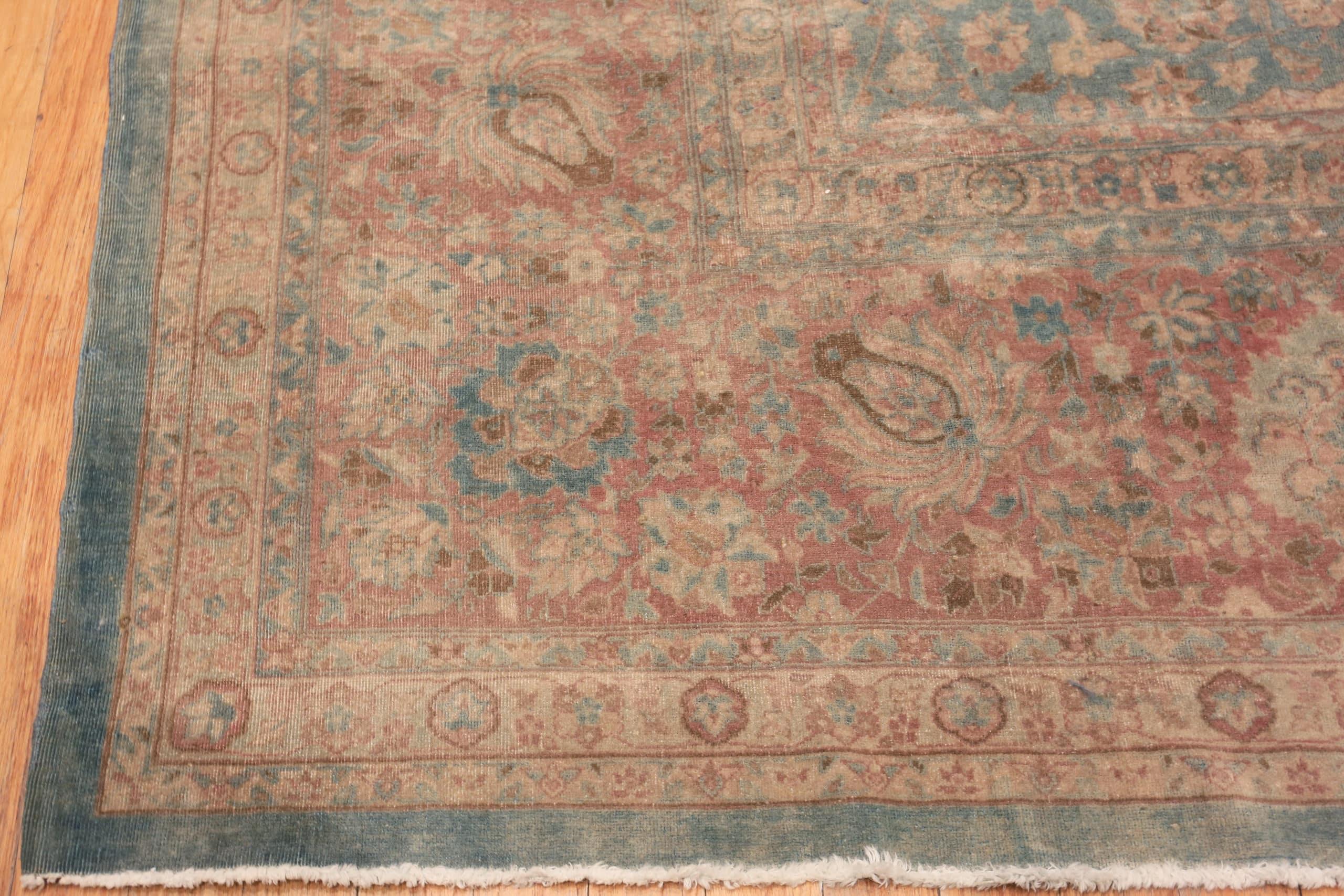 Schöner antiker persischer Kerman-Teppich 13'10