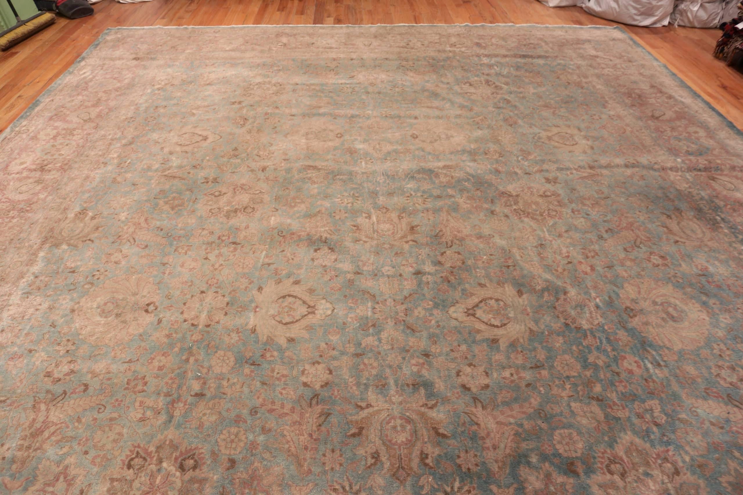Wool Beautiful Antique Persian Kerman Carpet 13'10