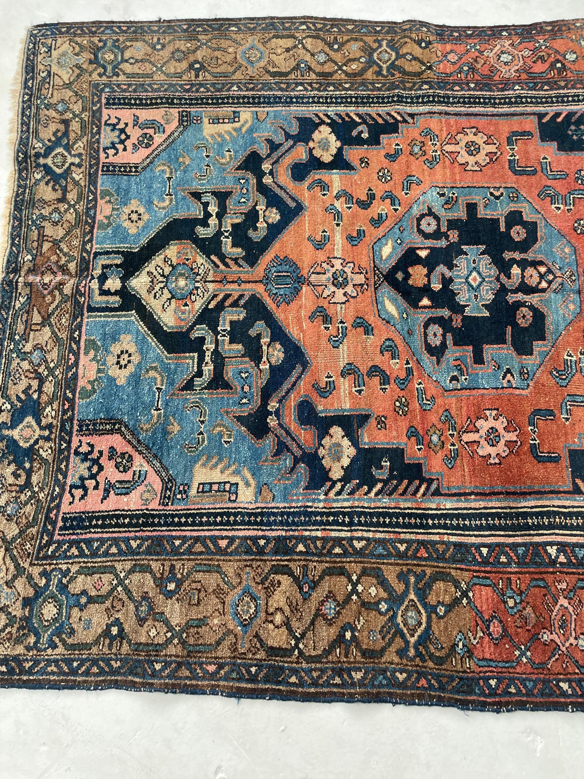 Schöner antiker persischer Zanjan-Teppich aus Persien, ca. 1930-40er Jahre (Handgeknüpft) im Angebot