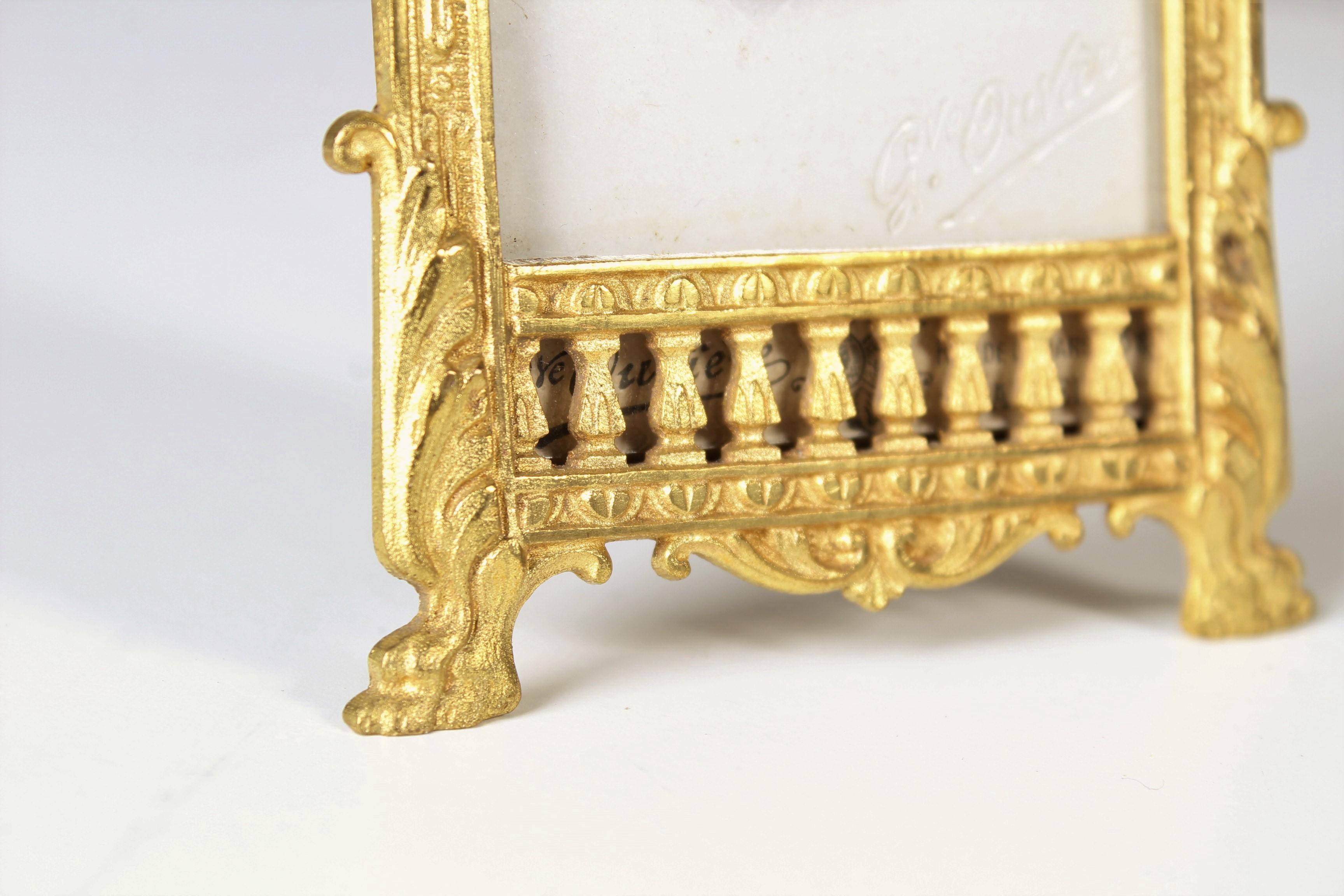 Beautiful Antique Picture Frame, Photo Frame, Brass, Late 19th Century For Sale 1