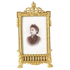 Beautiful Used Picture Frame, Photo Frame, Brass, Late 19th Century
