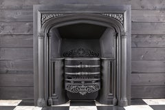 Preciosa rejilla de registro antigua de hierro fundido de la Regencia, de Carron of Falkirk.