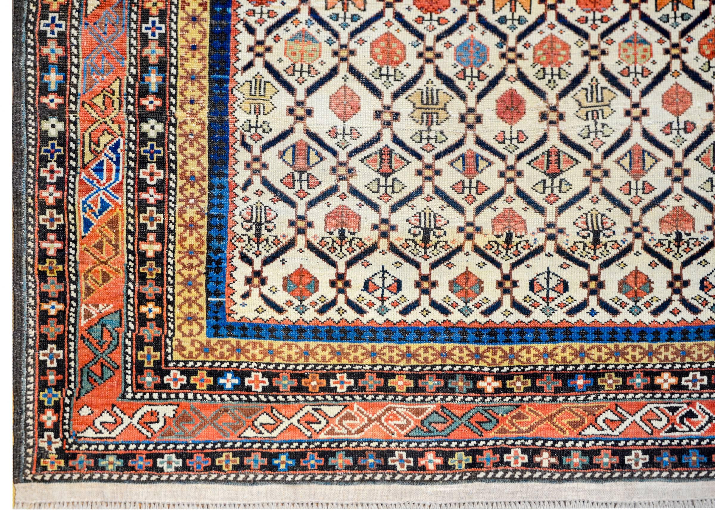 Tribal Beautiful Antique Shirvan Prayer Rug For Sale