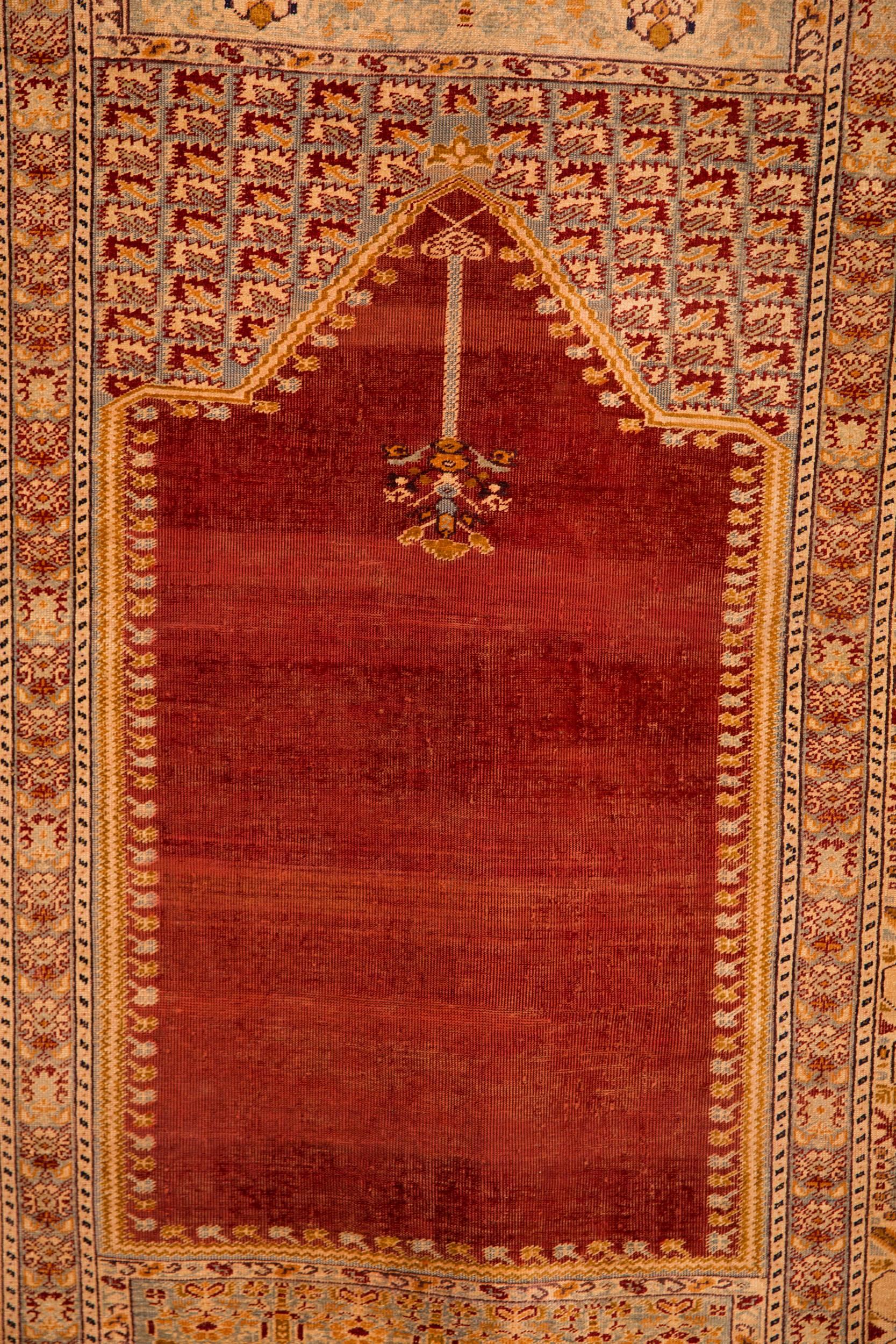 Islamic Beautiful Antique Silk Carpet, circa 1900