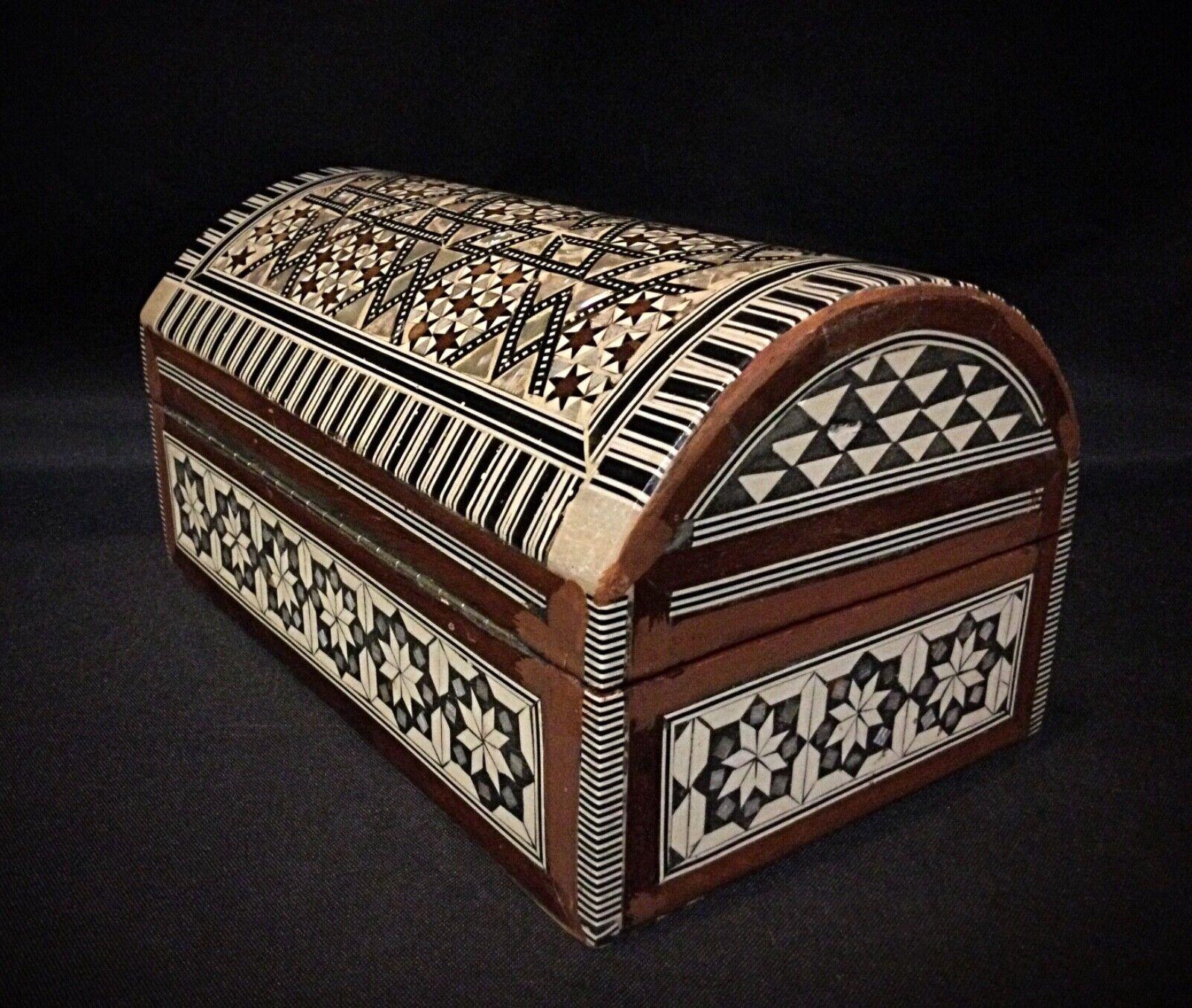 Francese Bellissima scatola per gioielli antica siriana - 20° secolo Wood, Madreperla - 2Y17