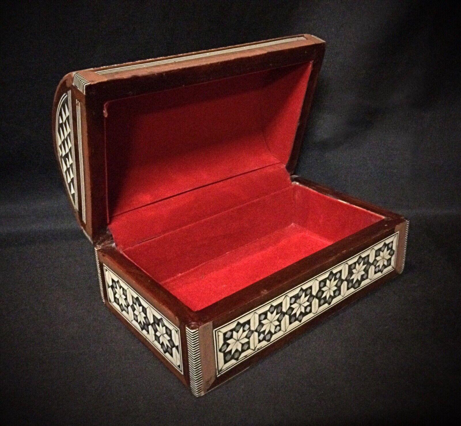 Bellissima scatola per gioielli antica siriana - 20° secolo Wood, Madreperla - 2Y17 1