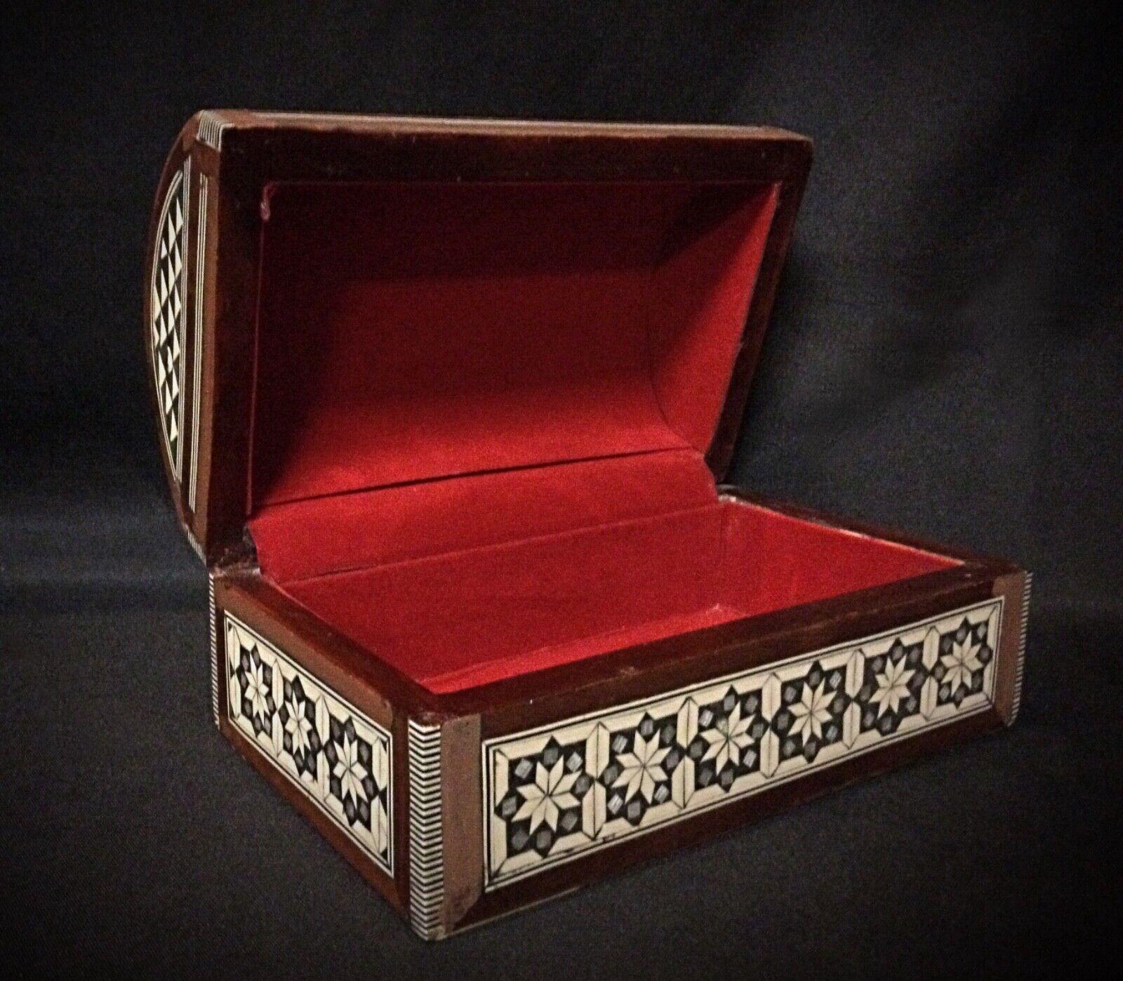 Bellissima scatola per gioielli antica siriana - 20° secolo Wood, Madreperla - 2Y17 2