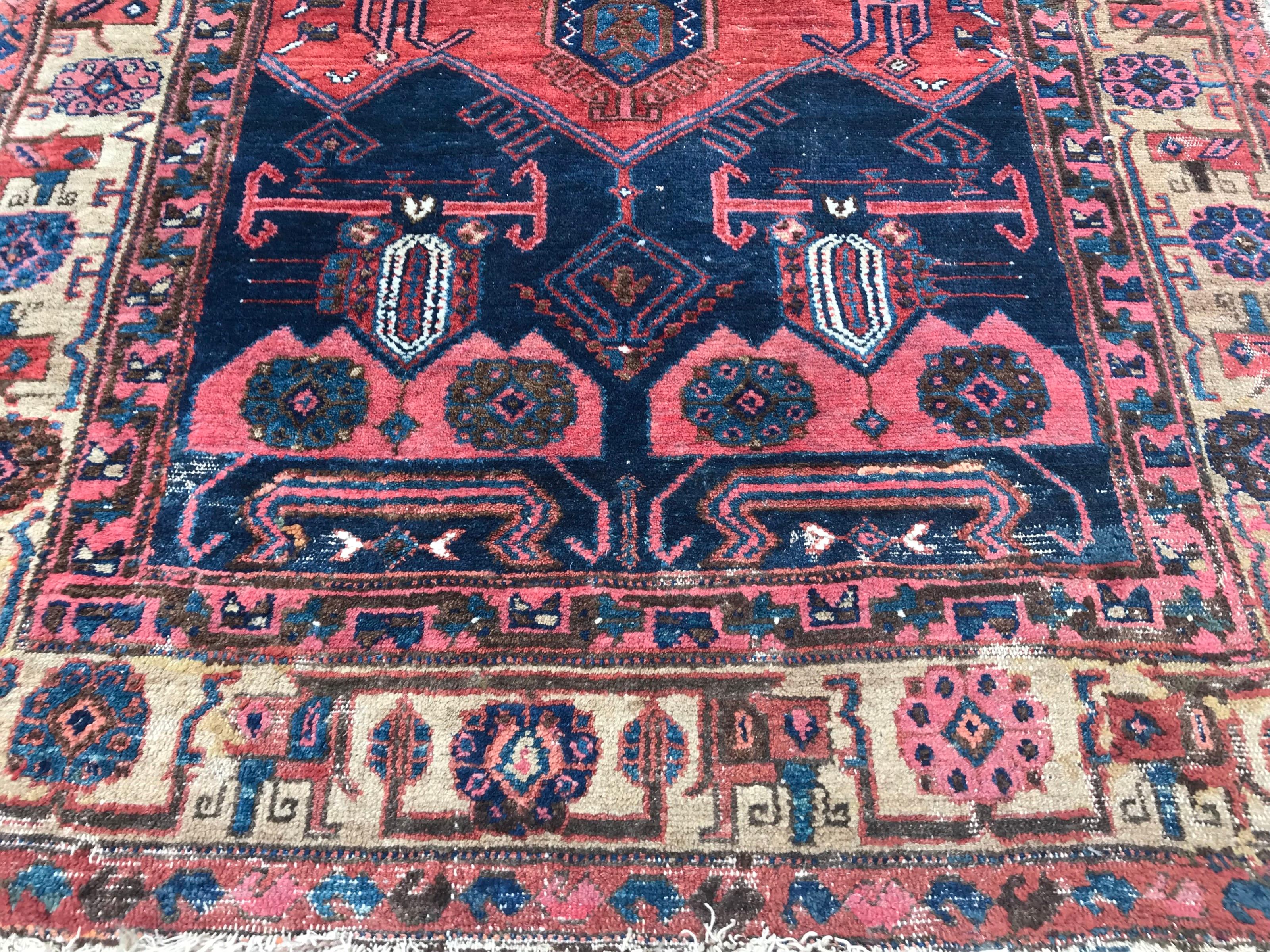 Bobyrug’s Beautiful Antique Tribal Kurdish Rug For Sale 4