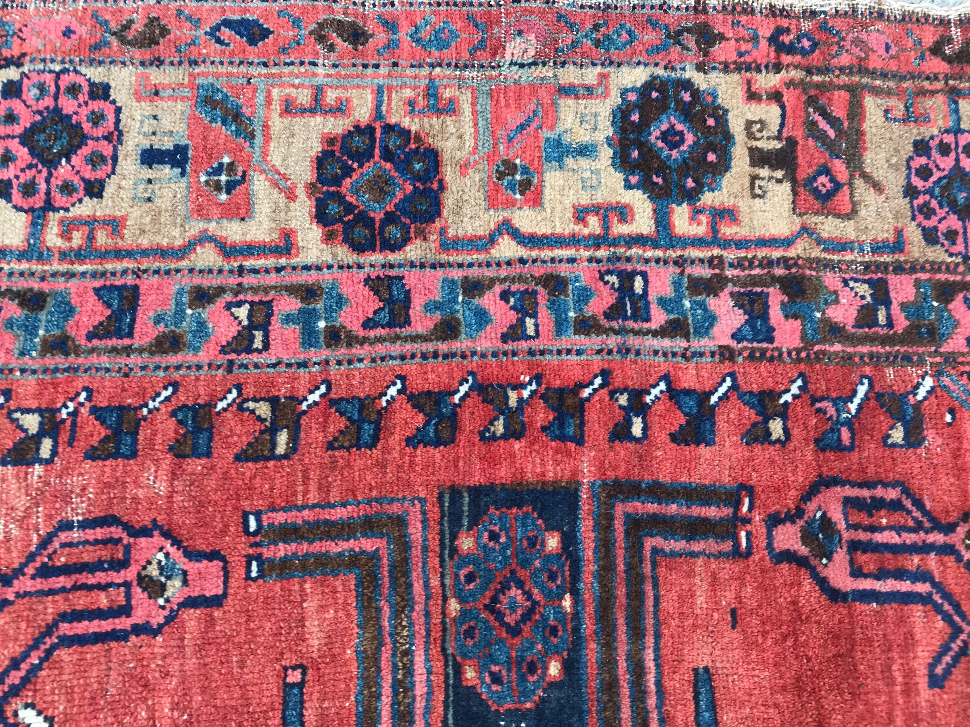 Cotton Bobyrug’s Beautiful Antique Tribal Kurdish Rug For Sale