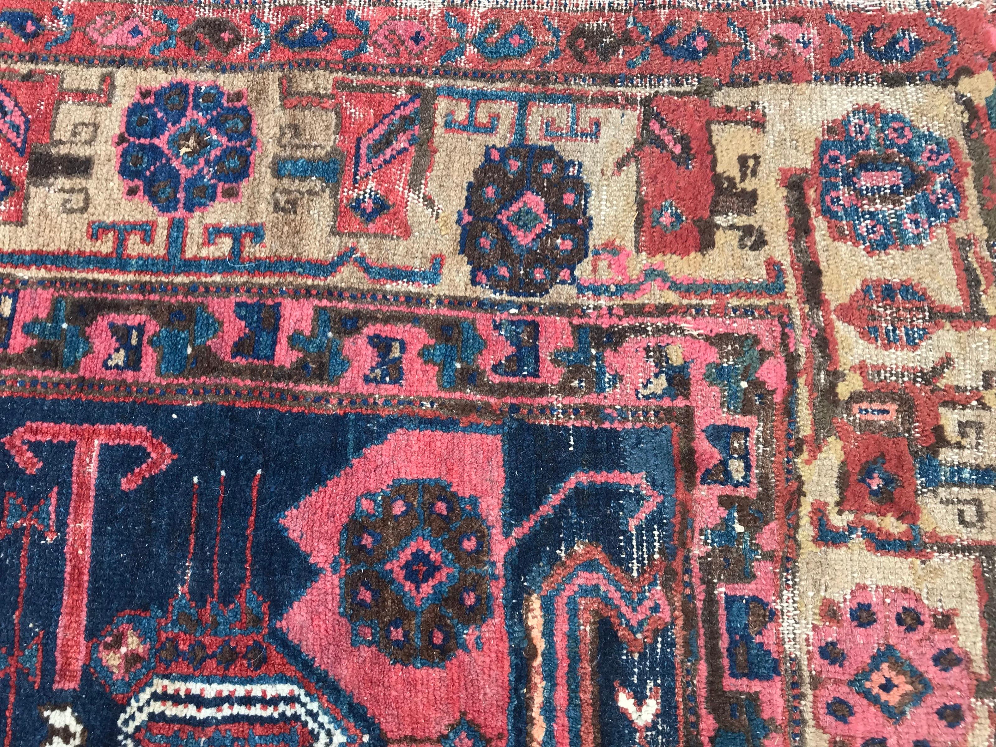 Bobyrug’s Beautiful Antique Tribal Kurdish Rug For Sale 1