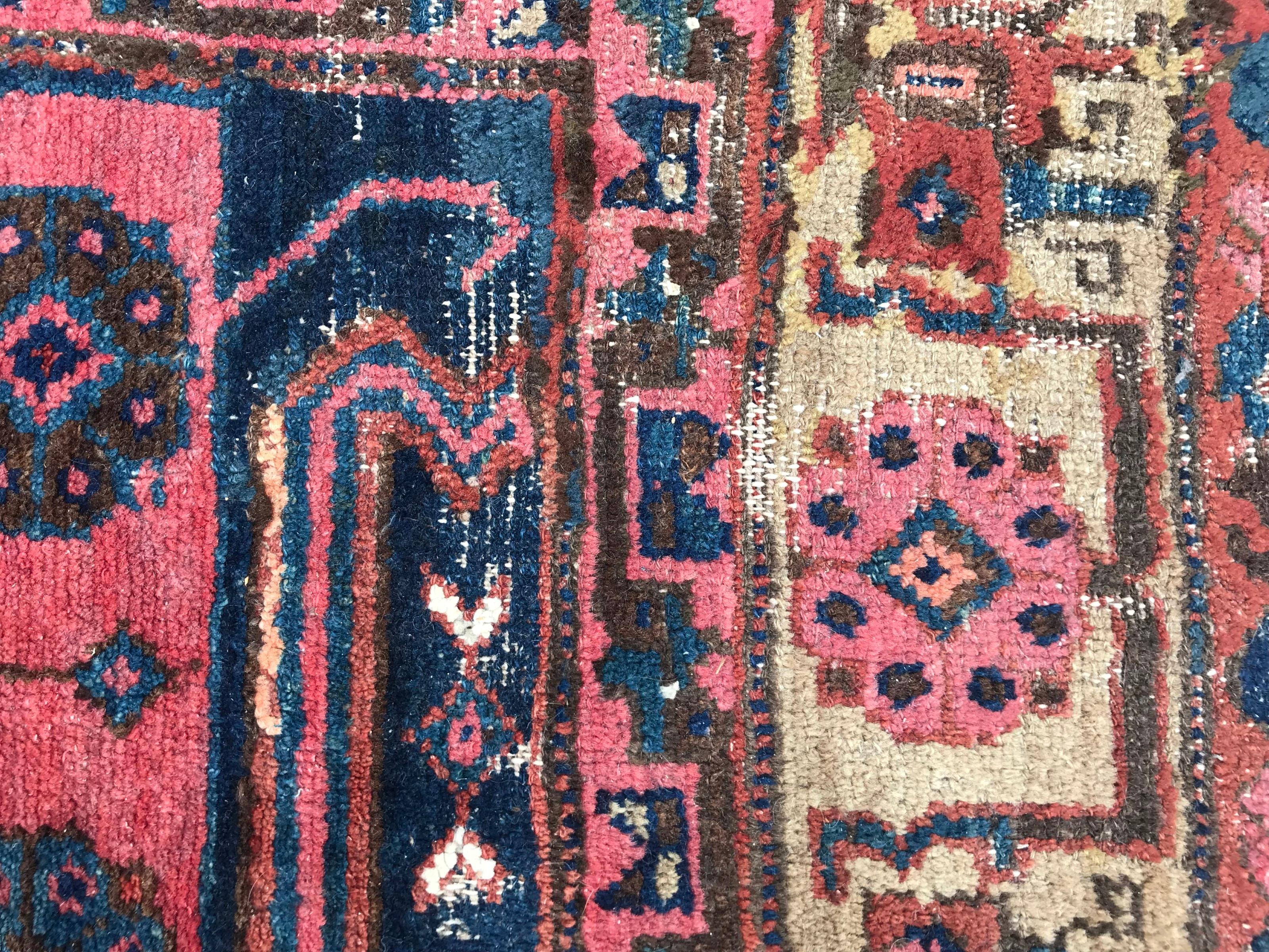 Bobyrug’s Beautiful Antique Tribal Kurdish Rug For Sale 2