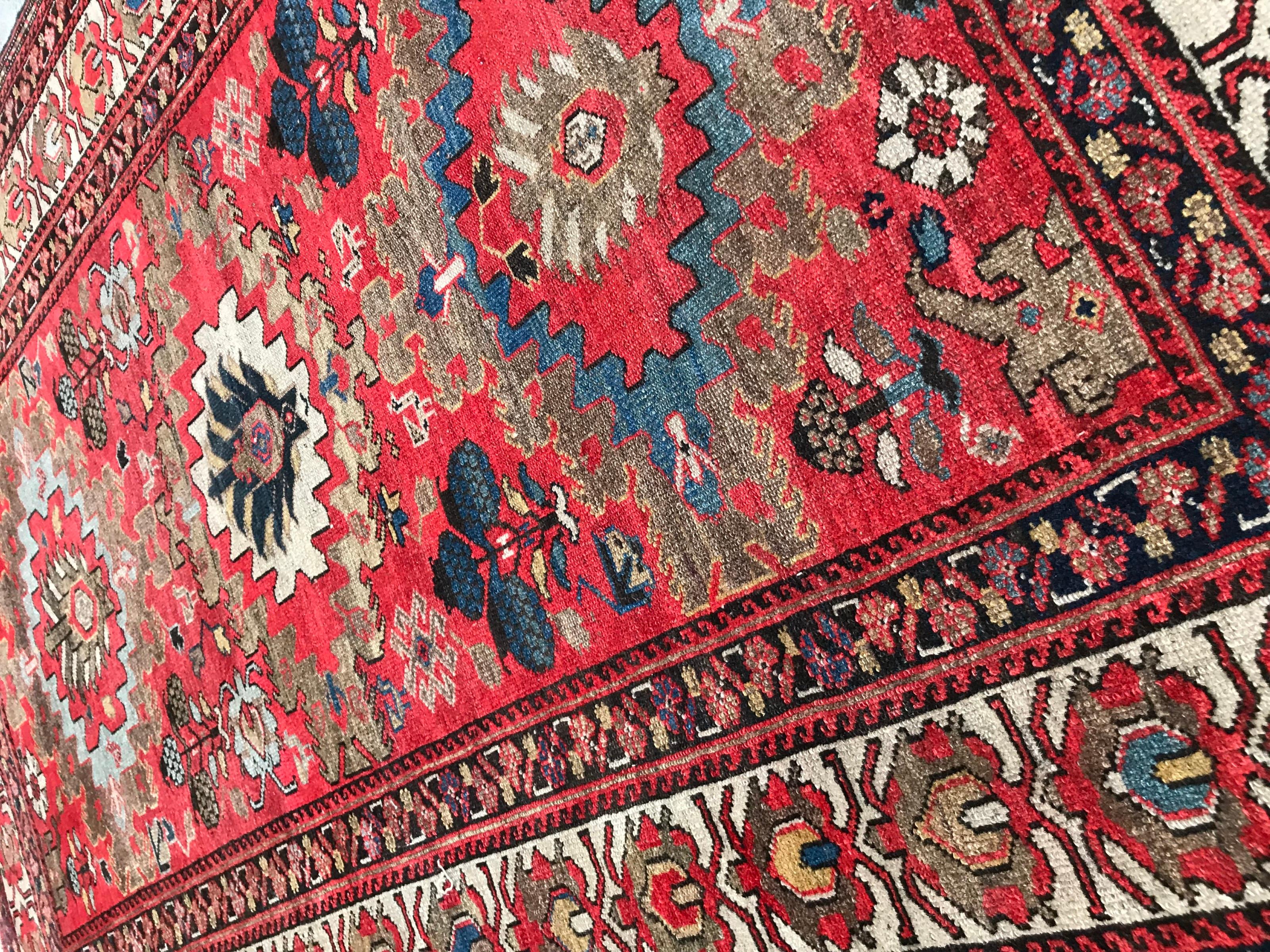 Beautiful Antique Tribal Malayer Style Rug For Sale 3