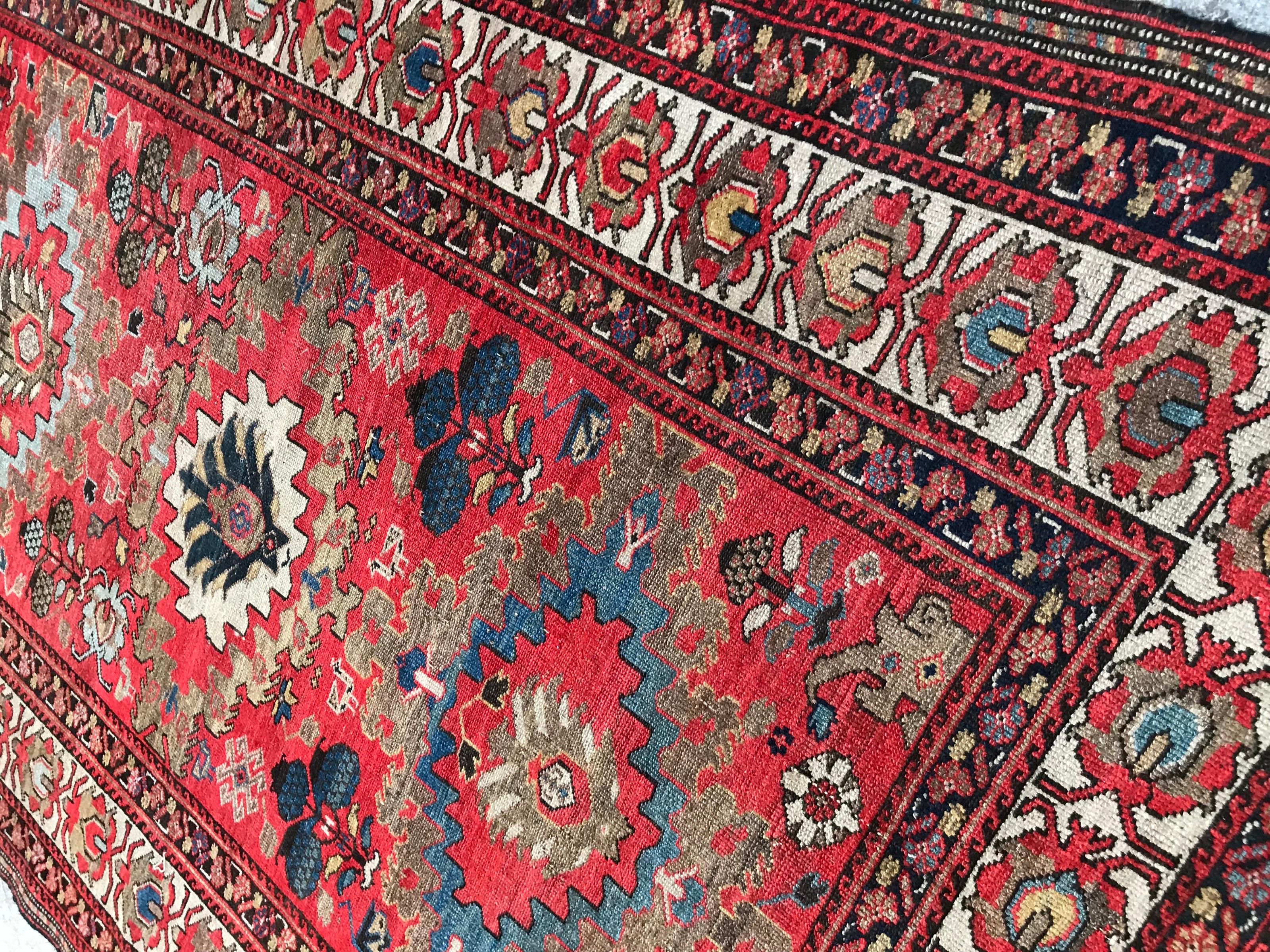 Beautiful Antique Tribal Malayer Style Rug For Sale 8