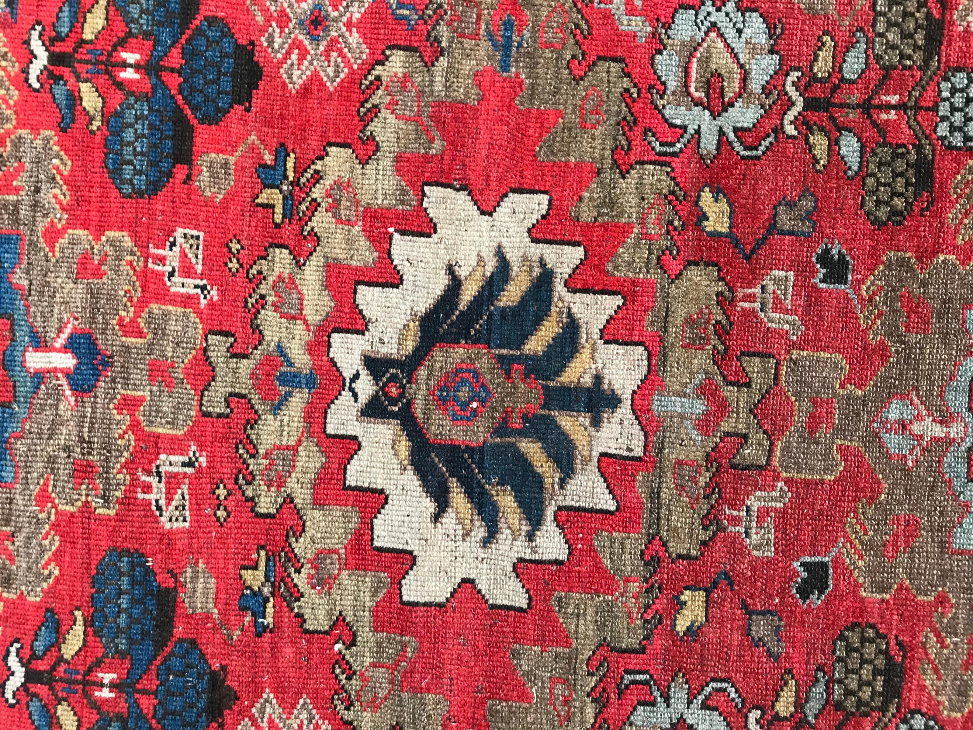 Azerbaijani Beautiful Antique Tribal Malayer Style Rug For Sale