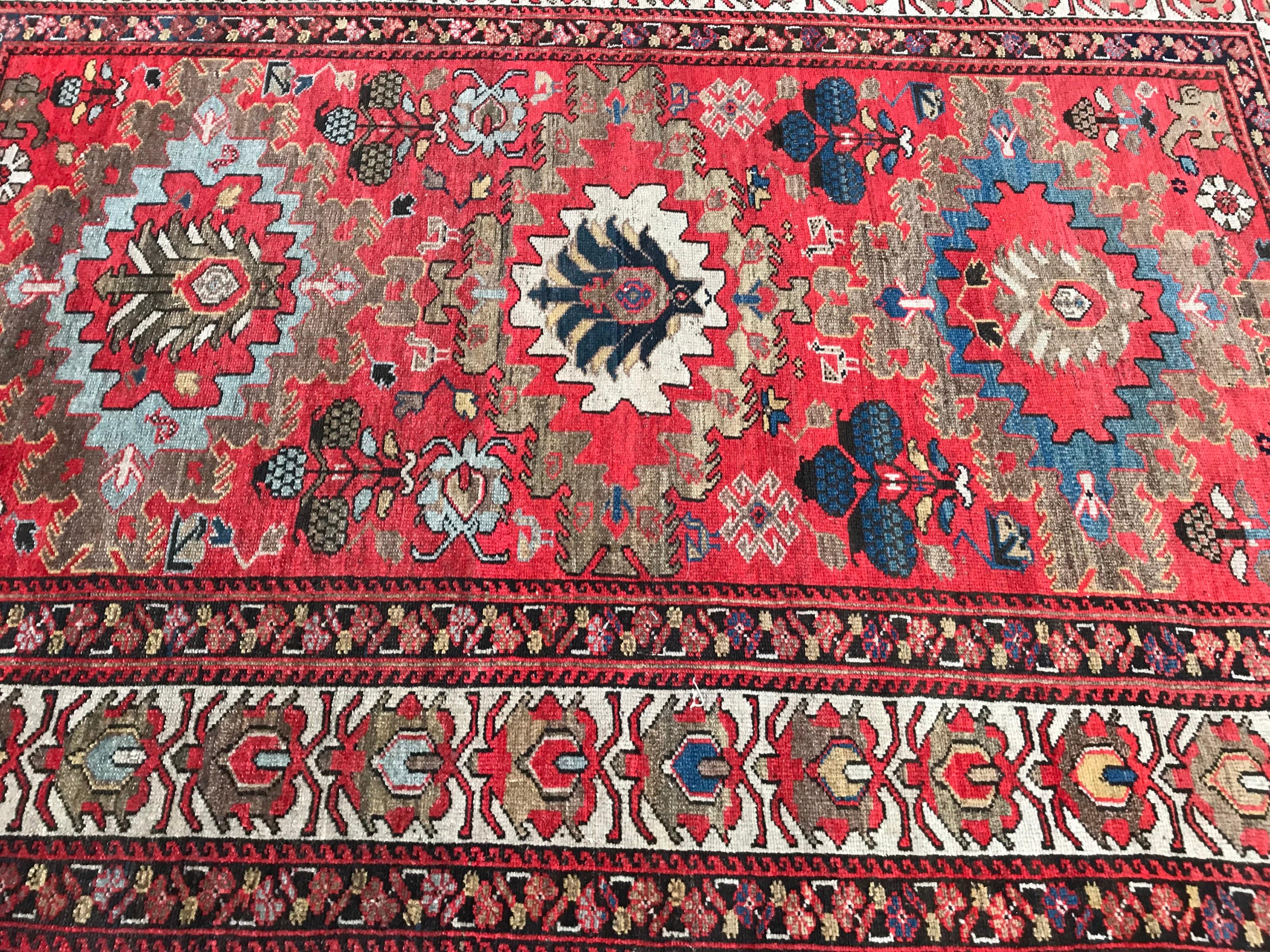 Beautiful Antique Tribal Malayer Style Rug For Sale 1