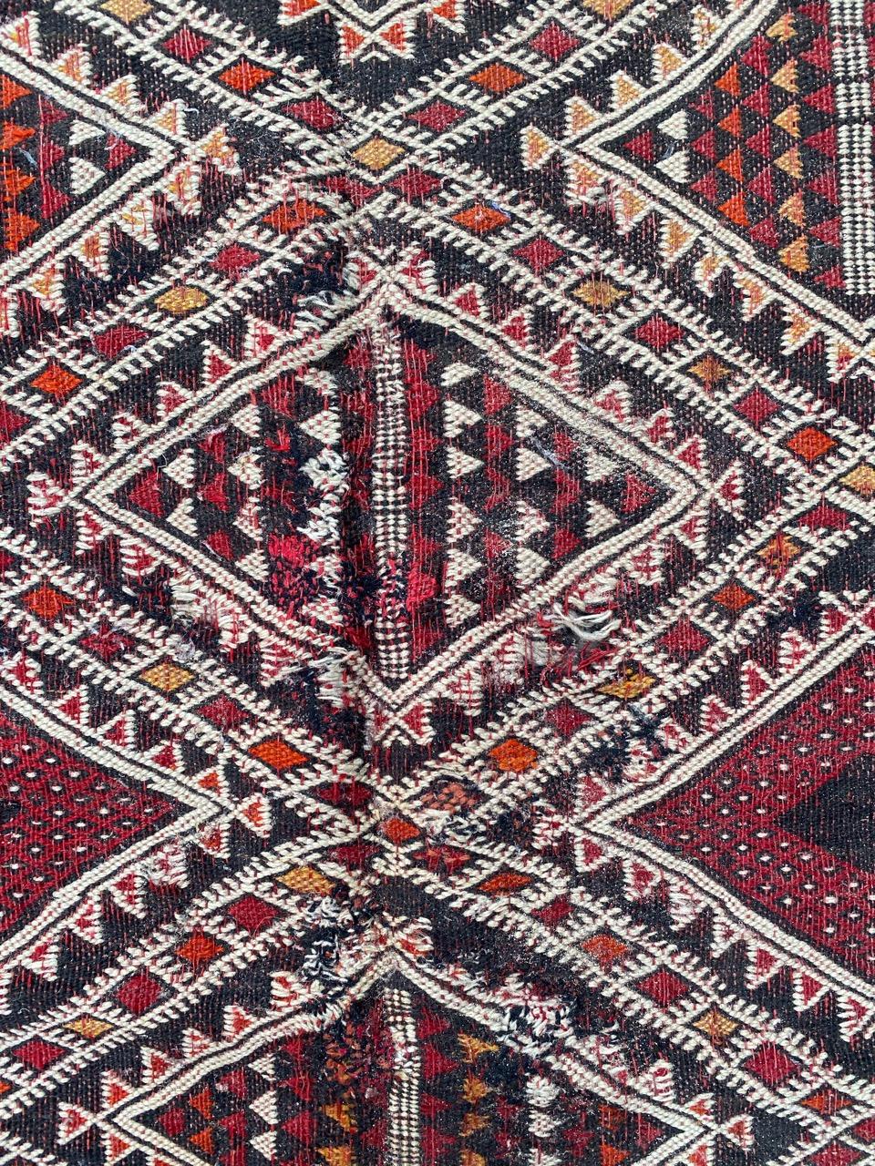 Beautiful Antique Tribal Moroccan Kilim For Sale 4