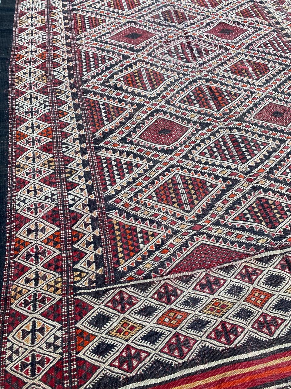 Beautiful Antique Tribal Moroccan Kilim For Sale 10