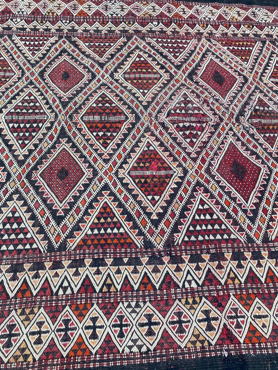 Beautiful Antique Tribal Moroccan Kilim For Sale 11