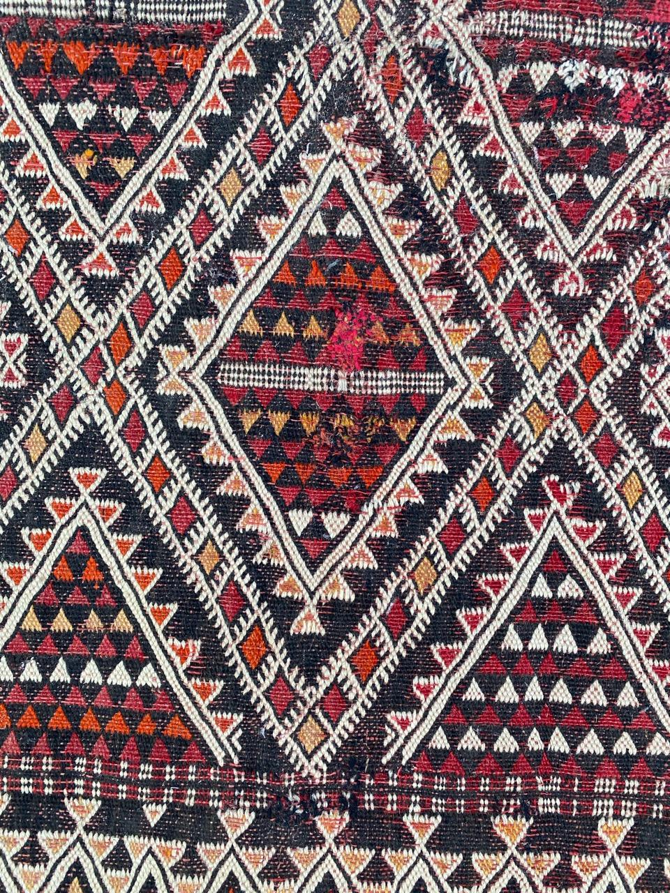 Beautiful Antique Tribal Moroccan Kilim For Sale 12