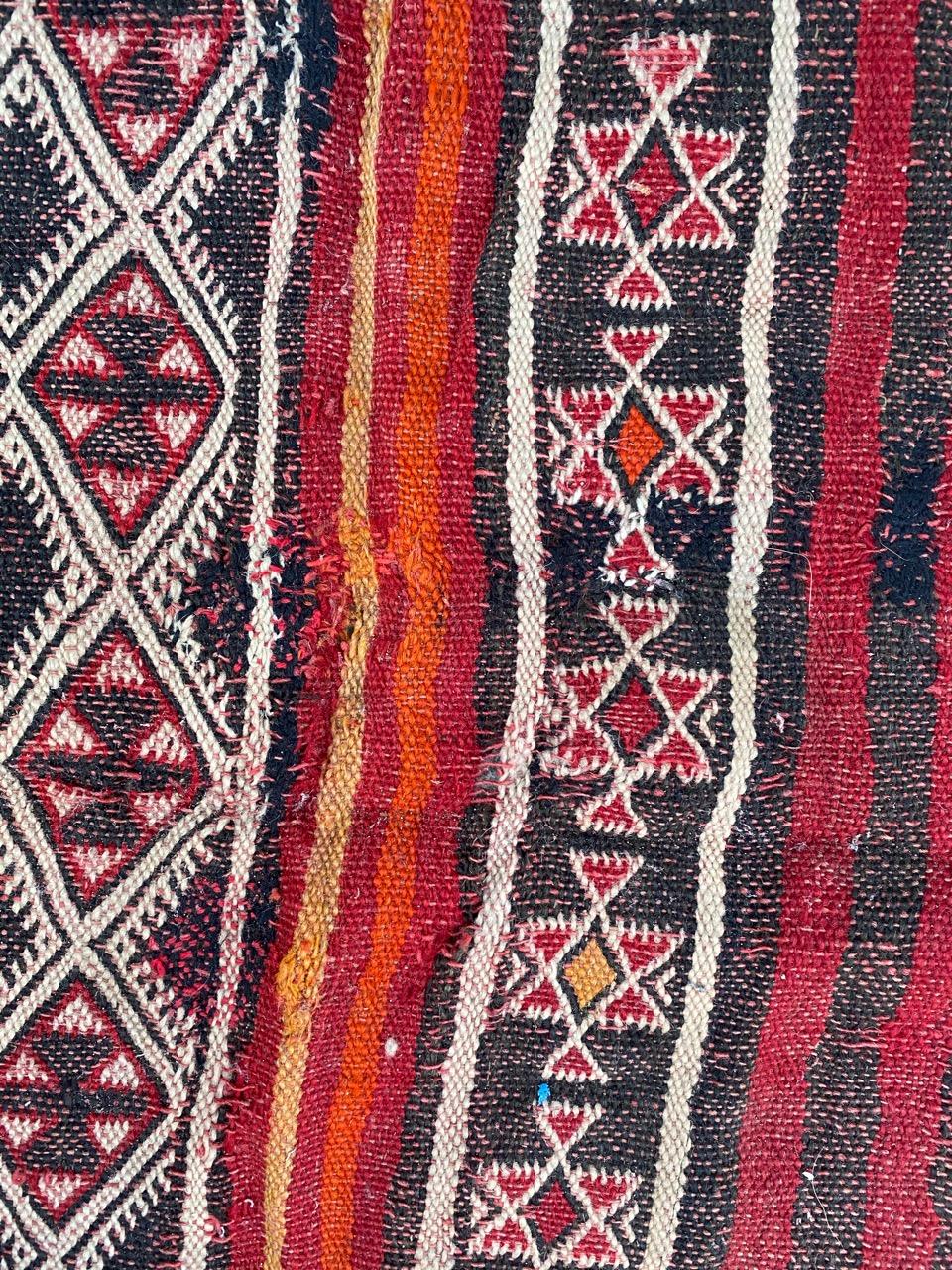 Beautiful Antique Tribal Moroccan Kilim For Sale 2