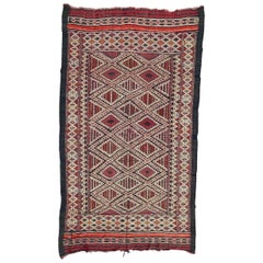 Magnifique Kilim marocain tribal ancien