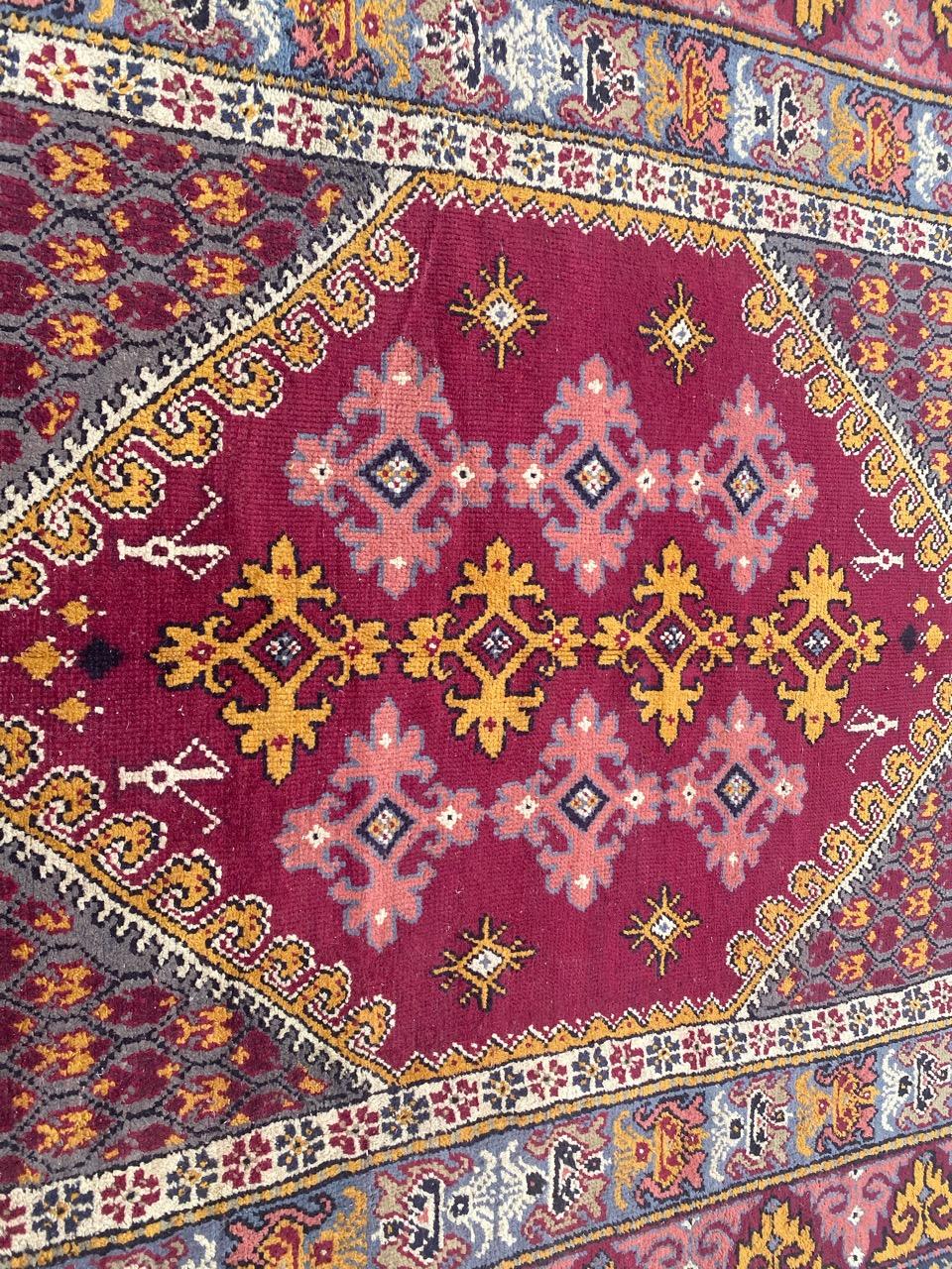 Hand-Knotted Beautiful Antique Tunisian Kairouan Rug For Sale