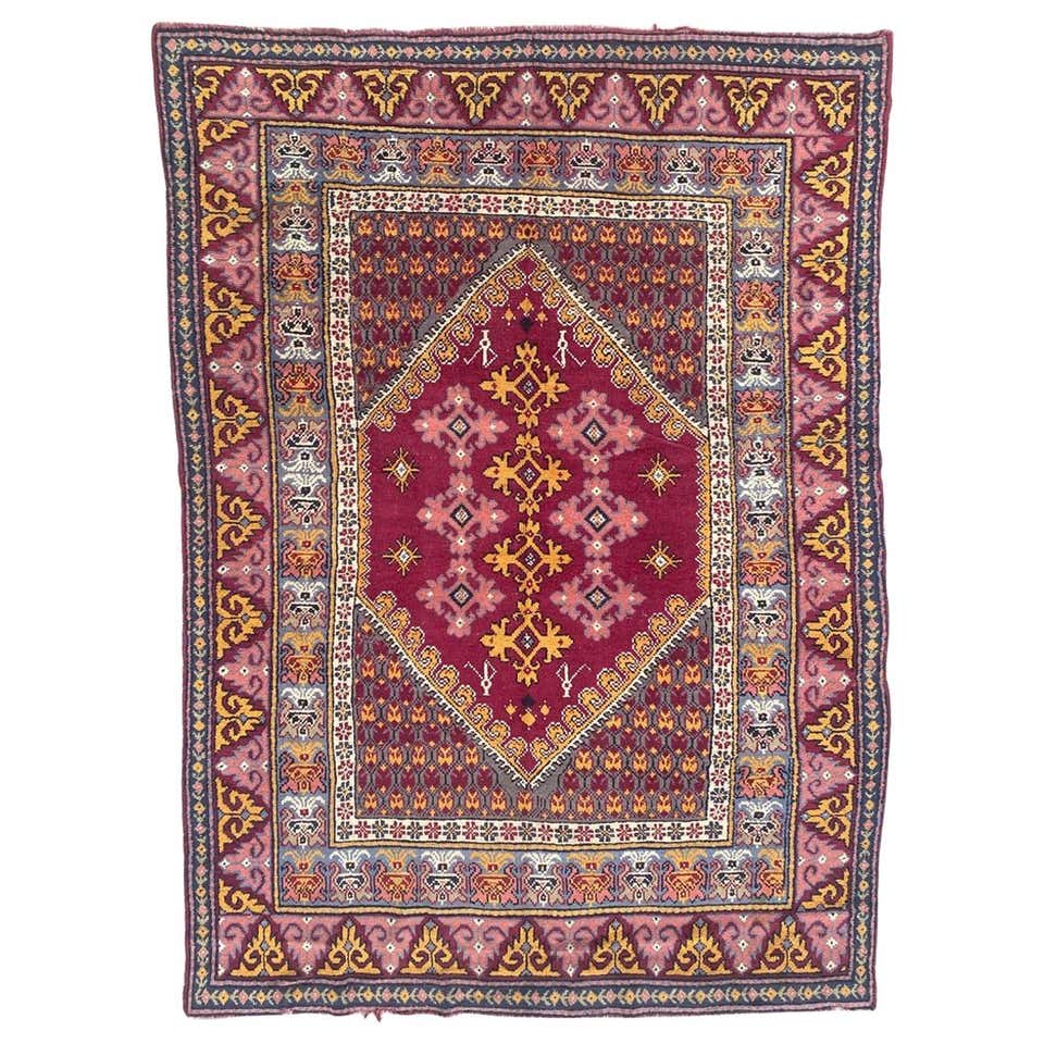 Tunisie Rug Beautiful Vintage Tunisian kairouan Rug For Sale at 1stDibs