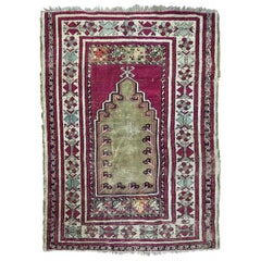 Beautiful Antique Turkish Anatolian Prayer Rug