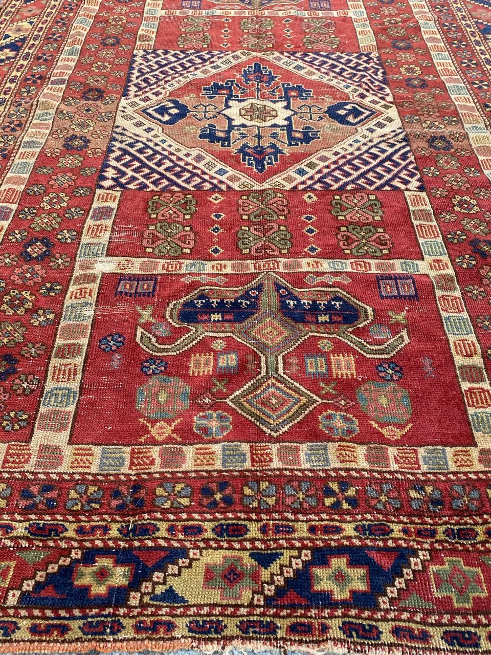 Bobyrug's Beautiful Antique Turkish Sparta Rug (tapis de sparte turc antique) en vente 2